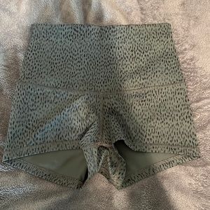 Grey Cheetah Print Lululemon shorts!